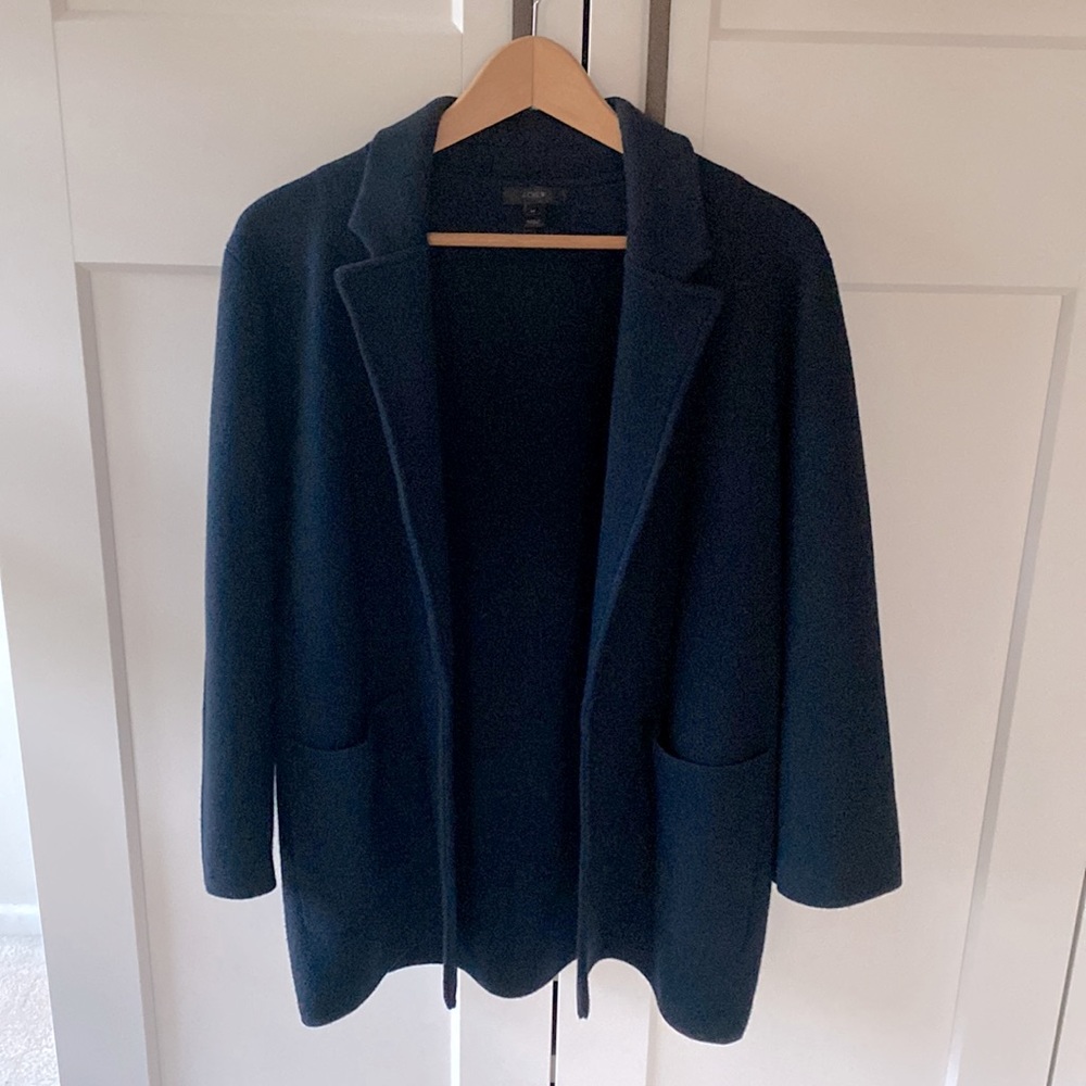 J. Crew Sophie Open Front Sweater Blazer L